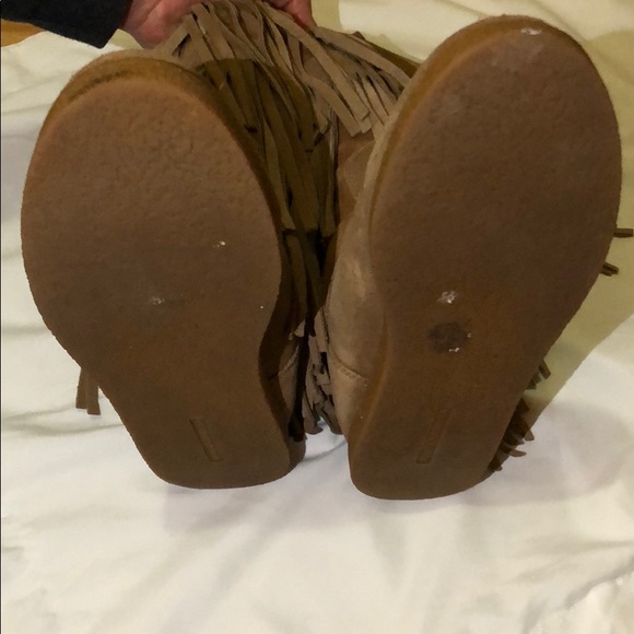 Josie style sheep skin fringe boots - Picture 4 of 4